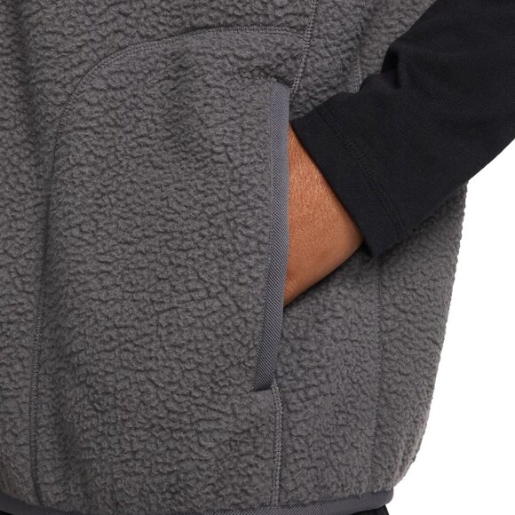 Nike Sportswear Club Men's Fleece Brushed Winterized Zip  Vest Gray, Size Large - Picture 13 of 14